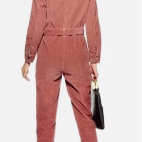 TopShop Pink Corduroy Jumpsuit, Size 4 - Picture 7 of 7